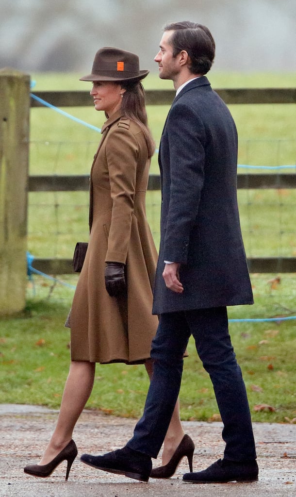 Pippa Middleton Brown Coat Jan. 2017