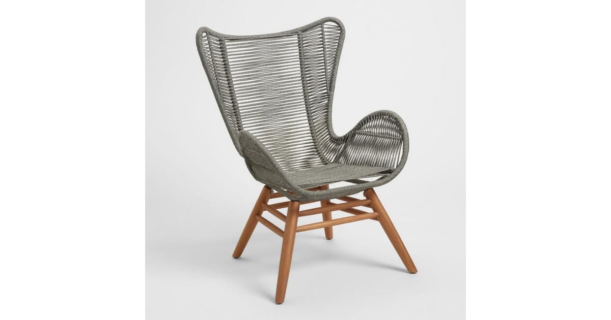 Gray Nautical Rope Rapallo Outdoor Butterfly Chair, World Market's Patio  Furniture Is So Good, You'll Book a Backyard Staycation This Summer