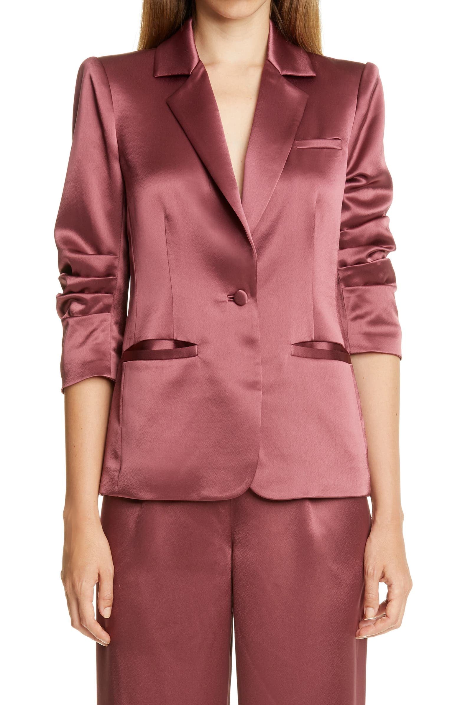 Cinq a sept satin blazer clearance