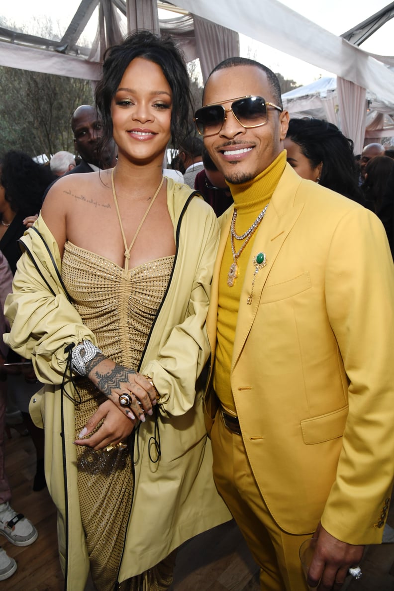 Rihanna and T.I. at the 2020 Roc Nation Brunch in LA
