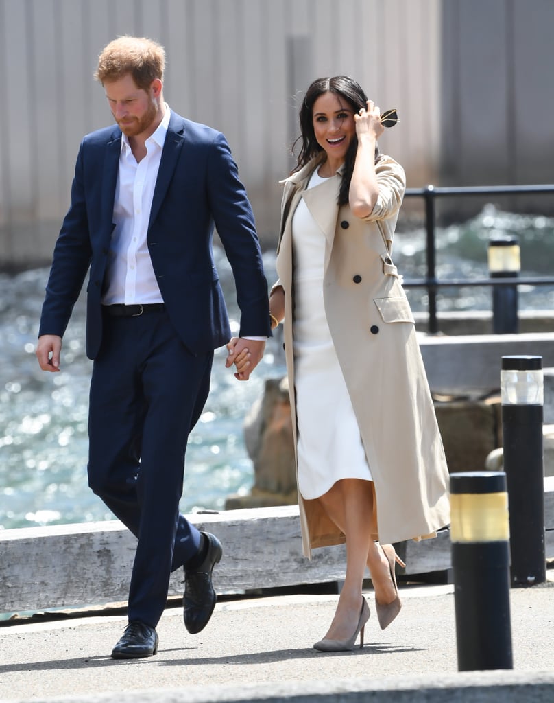 Meghan Markle Getting Bouquet of Flowers in Australia 2018