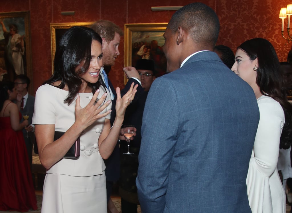 Meghan Markle Pink Prada Dress at Queen's Leader Awards 2018