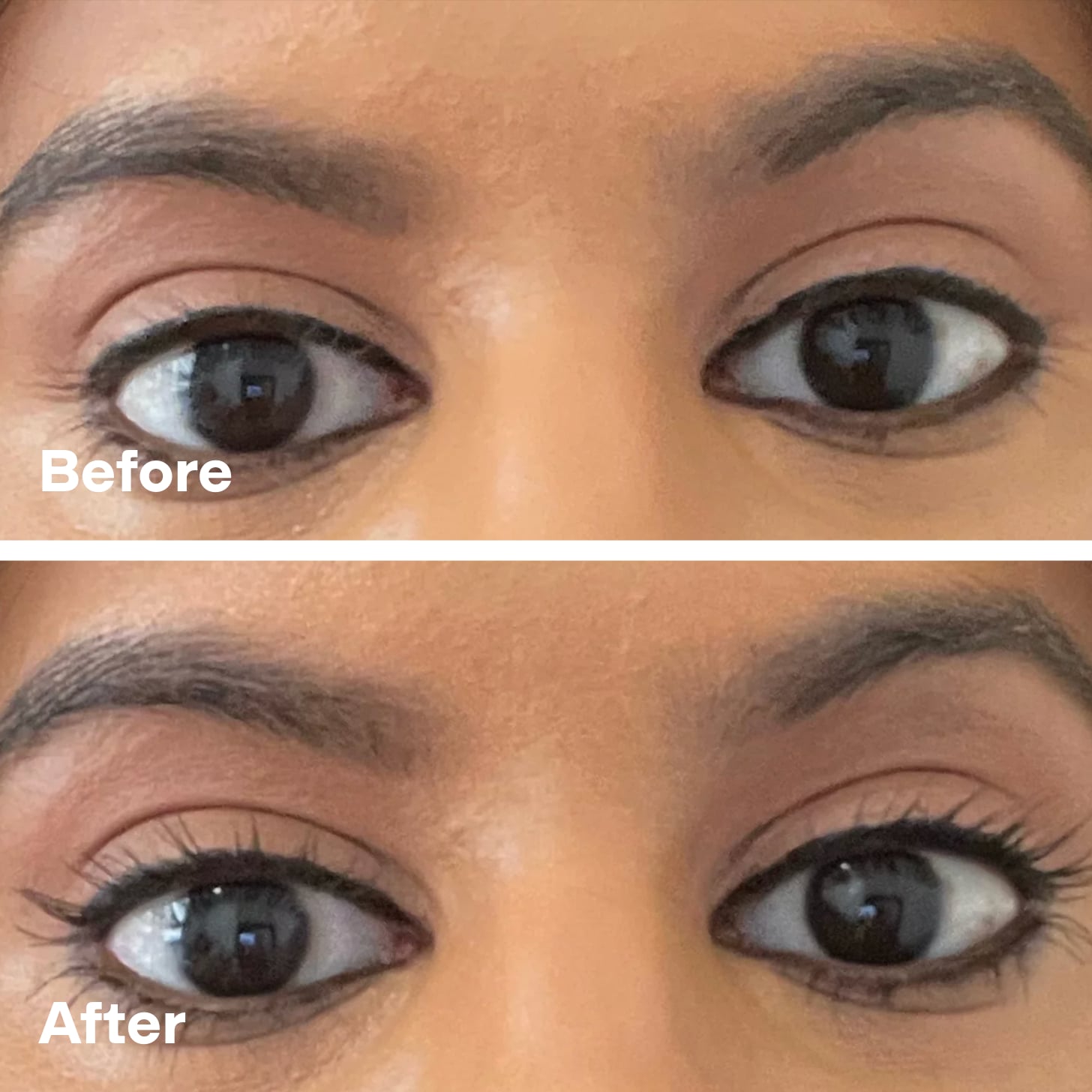before and after with ami cole mascara