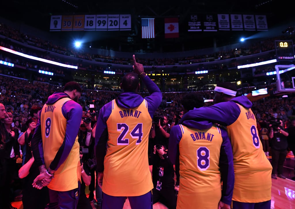 The Lakers Wear Kobe's Jerseys