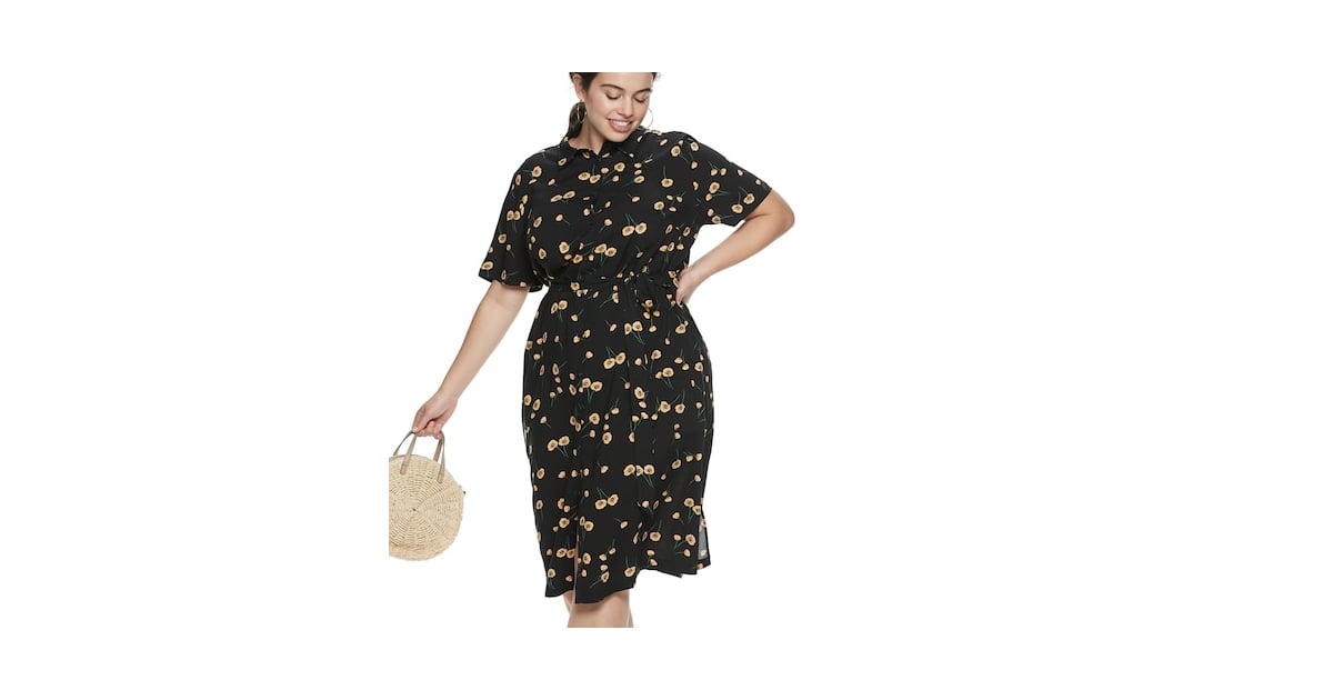 popsugar printed midi dress