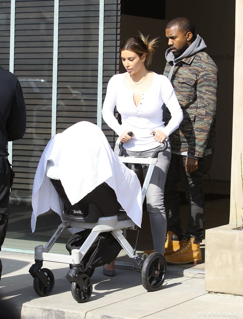 Kim Kardashian and Kanye West Out With North West