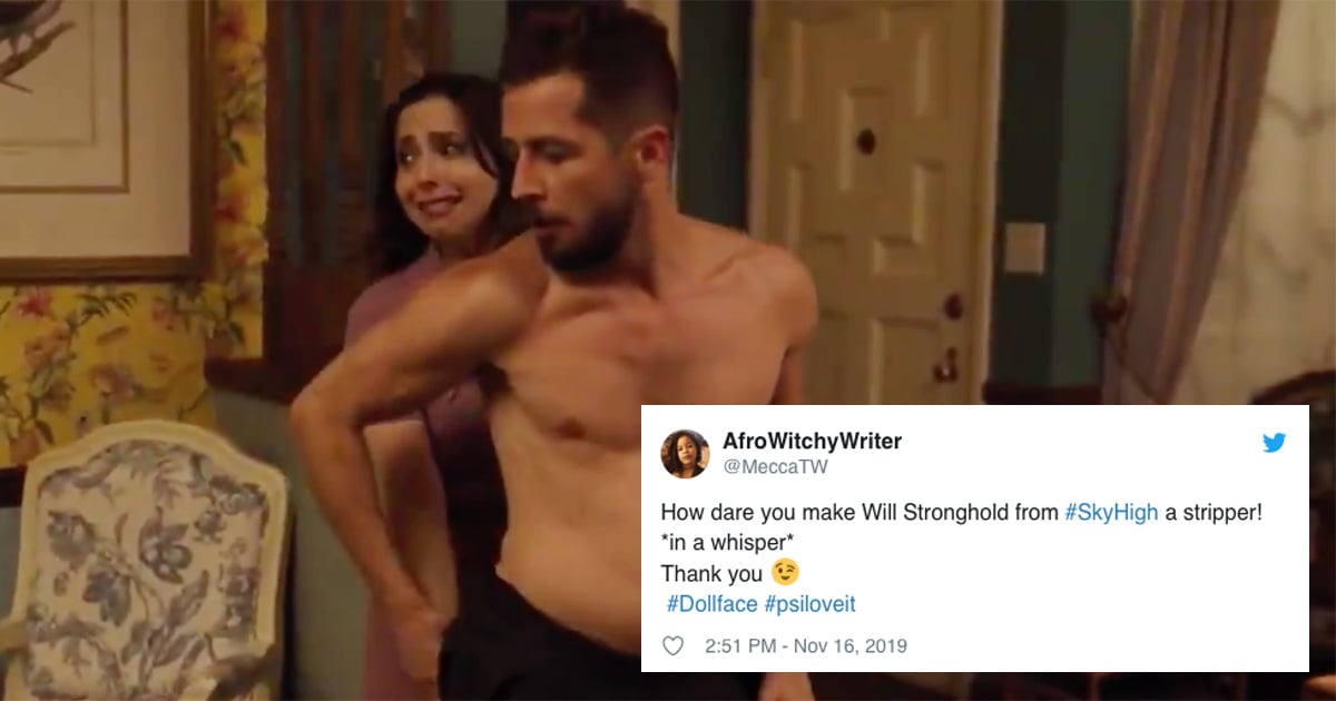 Tweets About Michael Angarano S Stripper Scene On Dollface Popsugar Entertainment