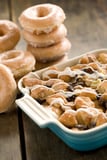 Krispy Kreme Bread Pudding with Butter Rum Sauce