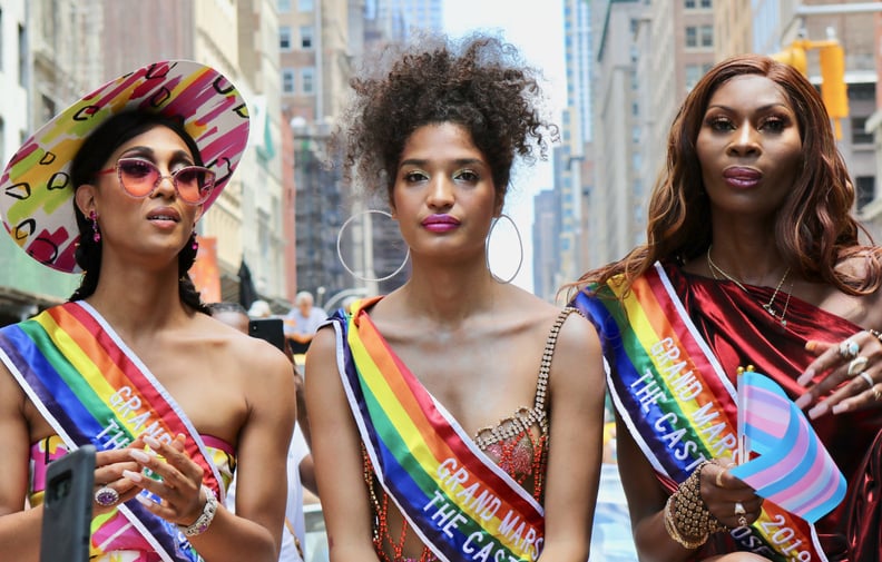 Mj Rodriguez, Indya Moore, and Dominique Jackson at Pride