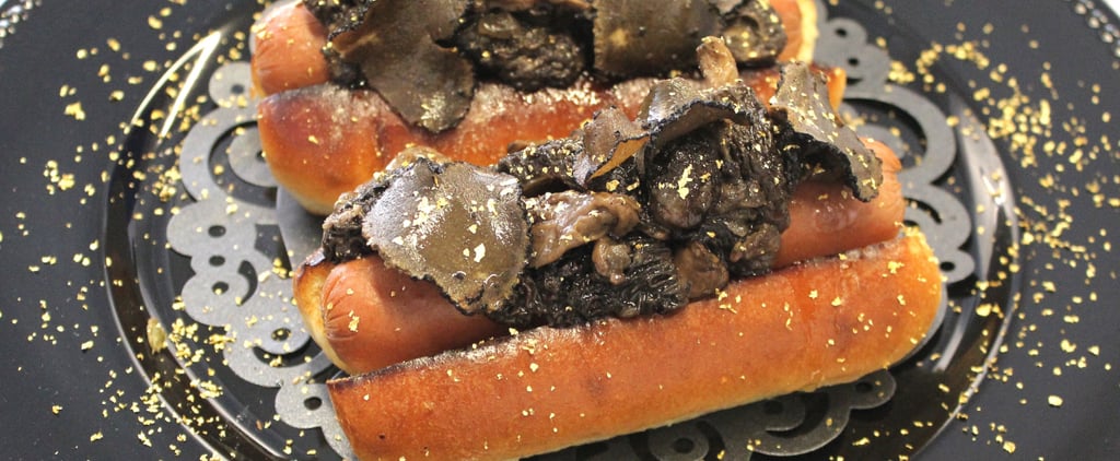 Hot Dog With Black Truffles and Edible Gold