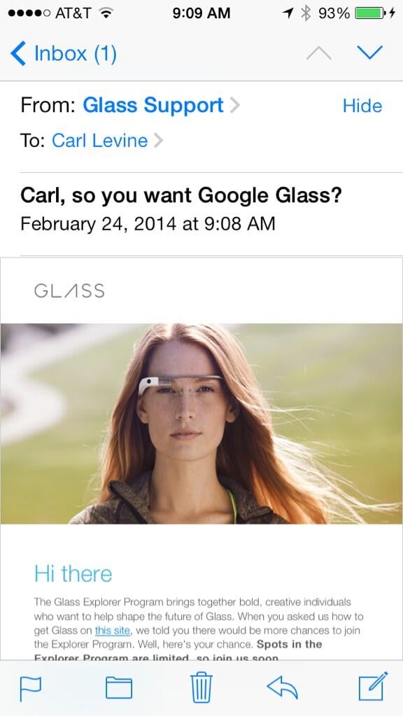 Google Taunting You With a Glass Invite That You Can't Afford