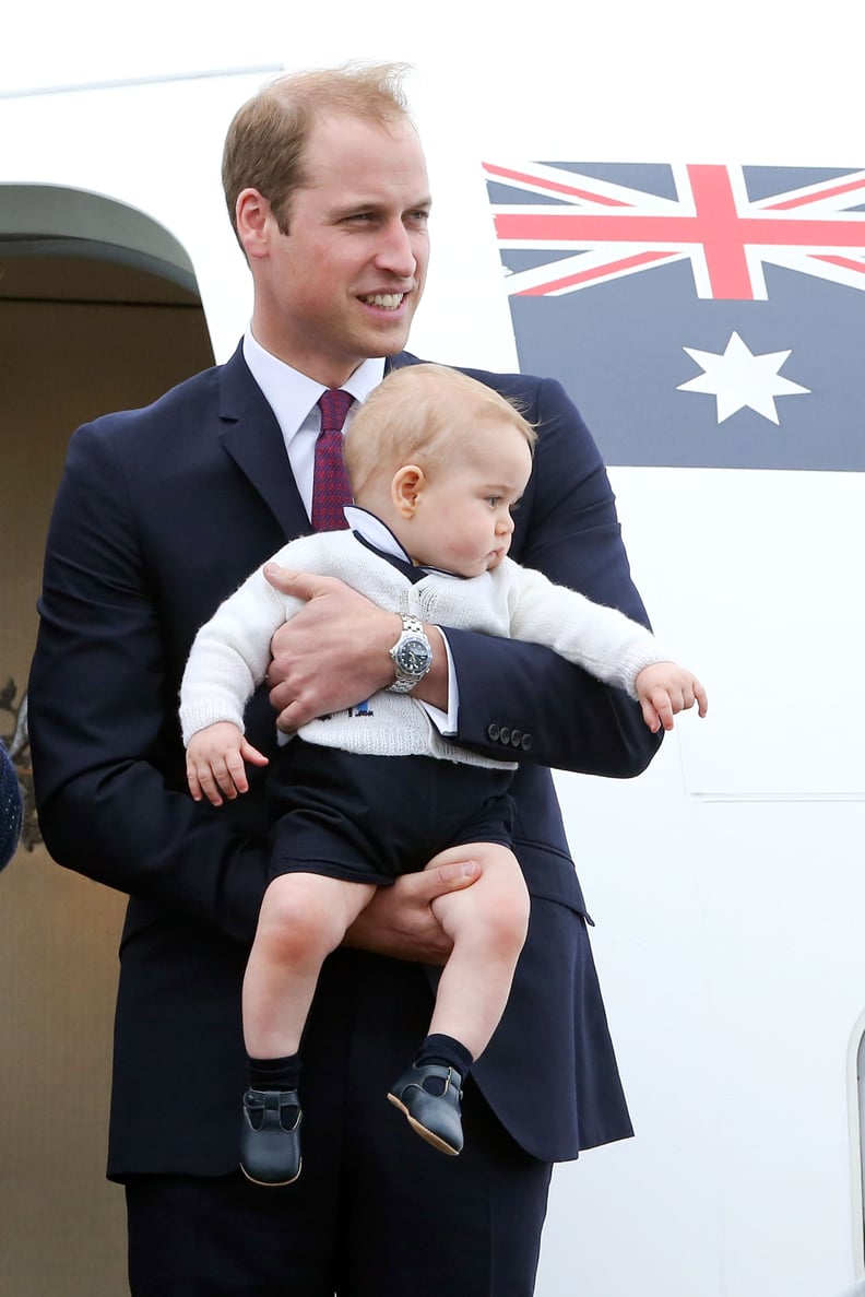 Prince George Traveling With Dad