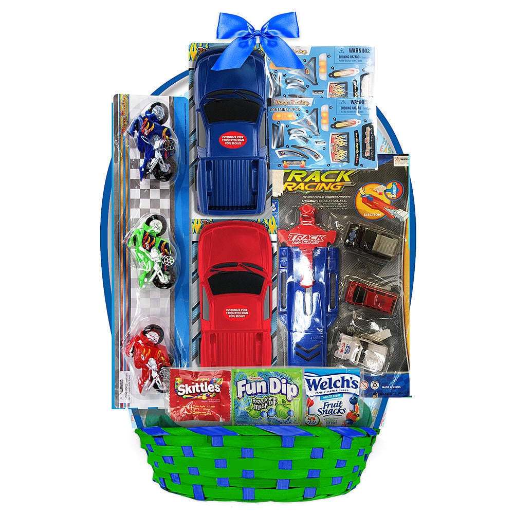 Race-Track Set Filled Basket ($16)