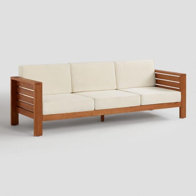 Wood Formentera 3 Seater Outdoor Occasional Sofa