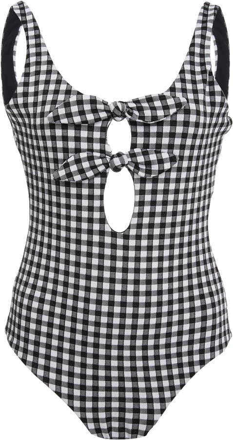 Mara Hoffman Maven Gigham Bow Tie One Piece Swimsuit