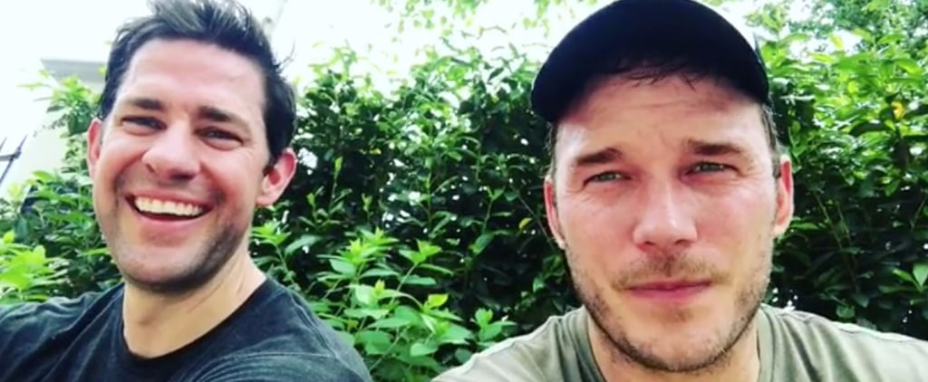 Chris Pratt John Krasinski Fitness Challenge Instagram Video