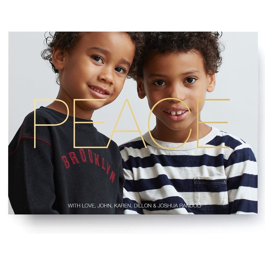 Sending Peace Holiday Photo Card from Pinhole Press ($2 per card)