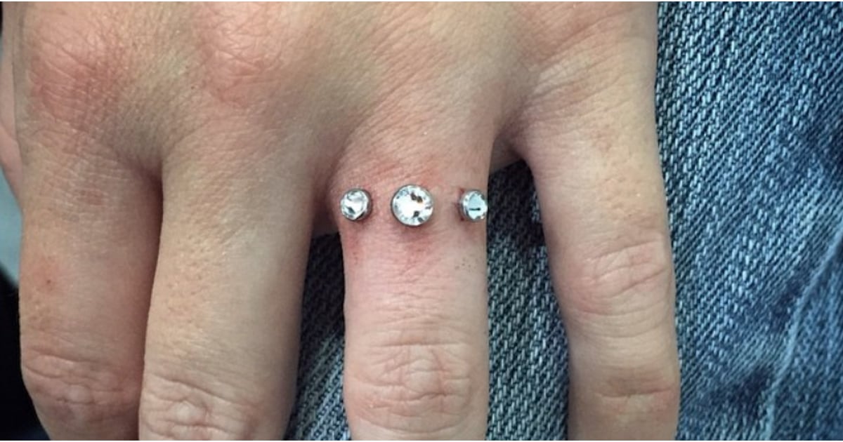 Engagement Ring Piercing Trend Popsugar Fashion 