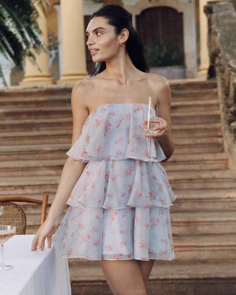 An Organza Tiered Mini Dress For the Bridal Shower