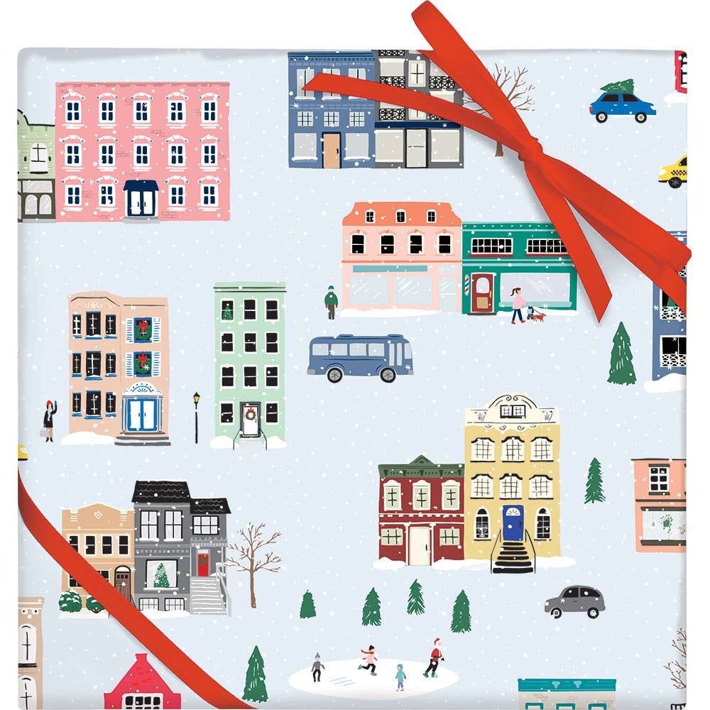 Snowy City Wrapping Paper