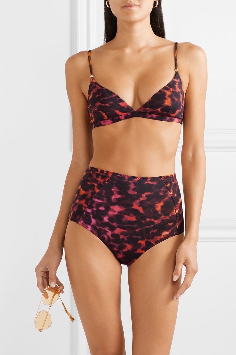 Stella McCartney Leopard Print Triangle Bikini