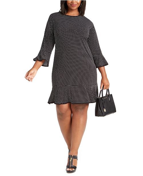 Michael Kors Dot Print Flounce Hem Dress 26 Fall Dresses That ll
