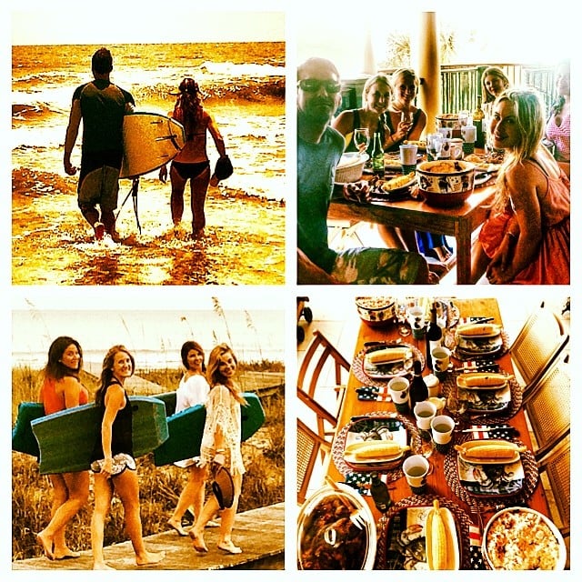 Tara Lipinski shared pictures of her fun beach day.
Source: Instagram user taralipinski