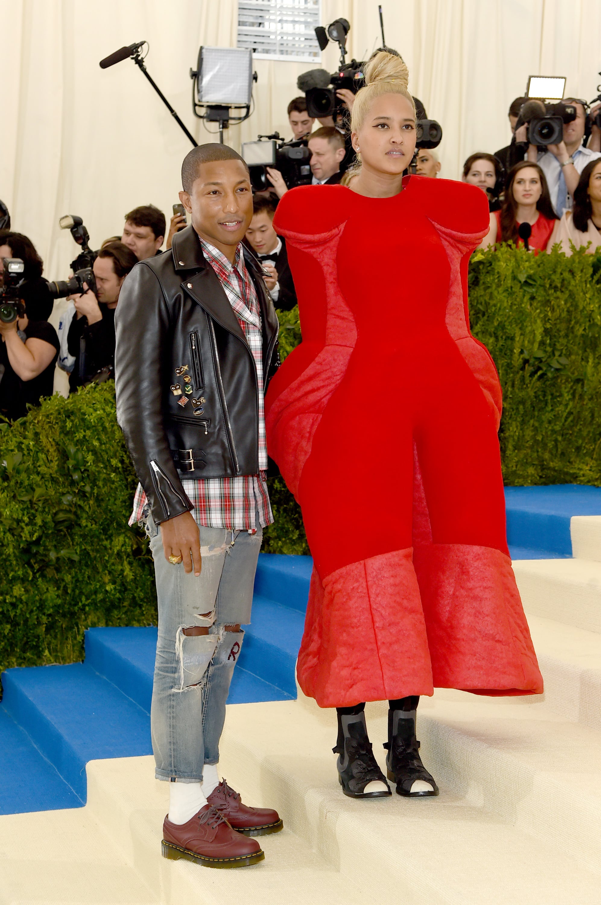 Pharrell Williams and Wife at the Met Gala 2017