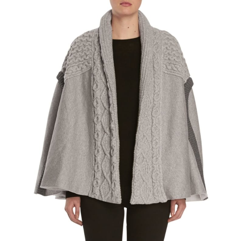 Burberry Cable-Knit Poncho
