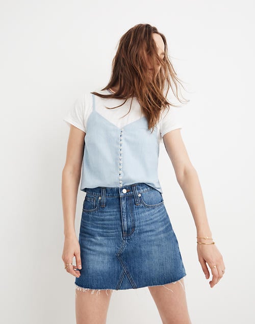 Madewell Rigid Denim A-Line Mini Skirt