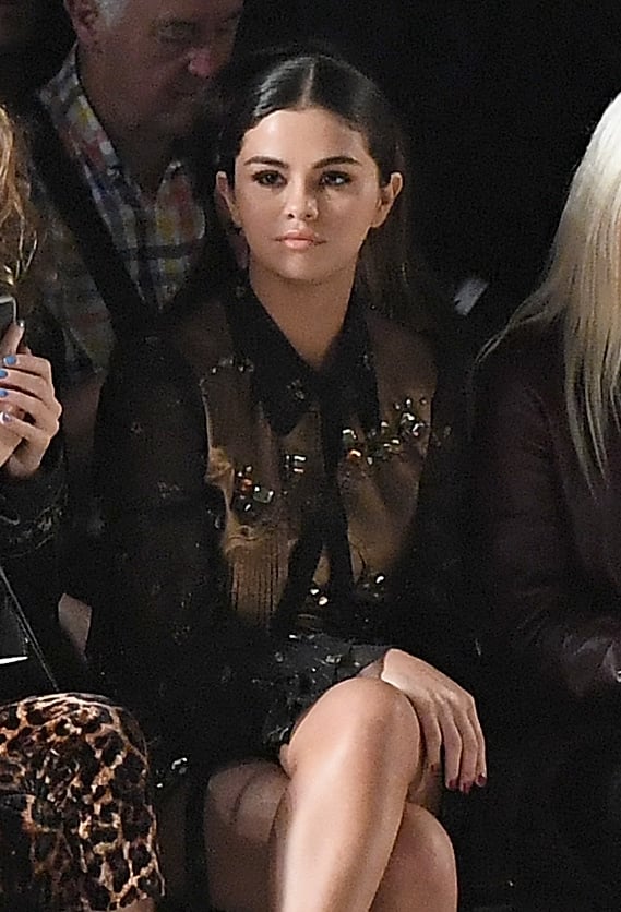 Selena Gomez Gold Dress at Coach Fashion Show September 2018 | POPSUGAR