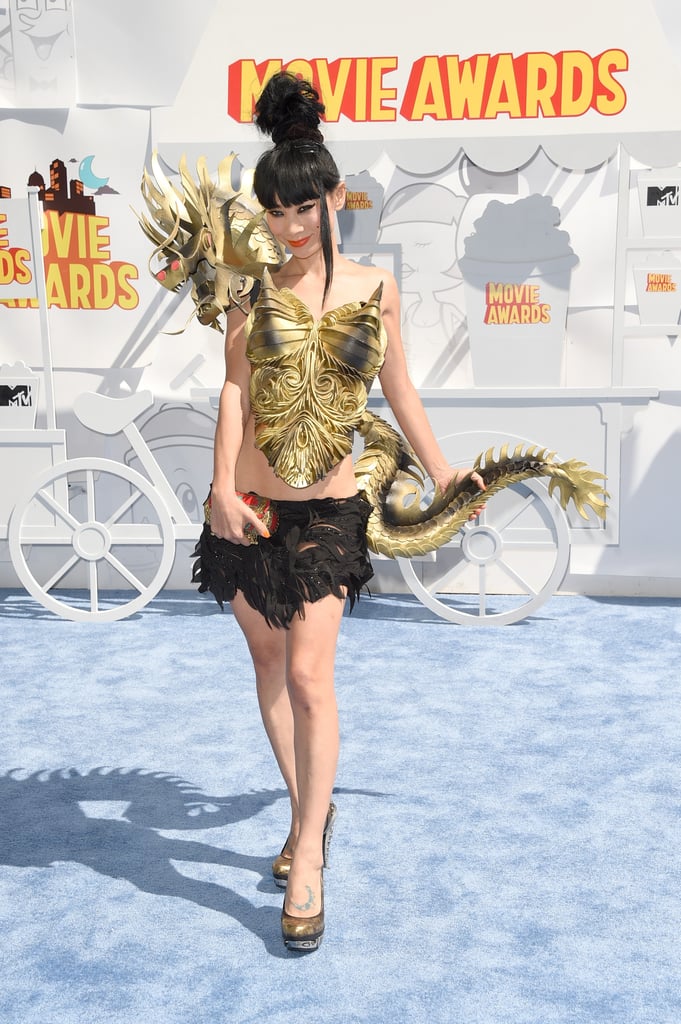 She sure knows how to make a statement. Just look at that dragon!