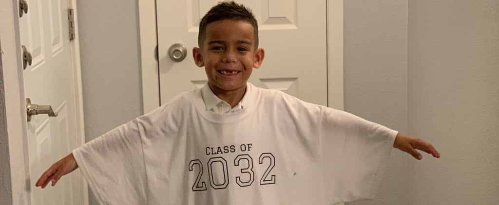 This Mom's Insanely Clever Shirt Takes Back-to-School Photos to a Whole New Level