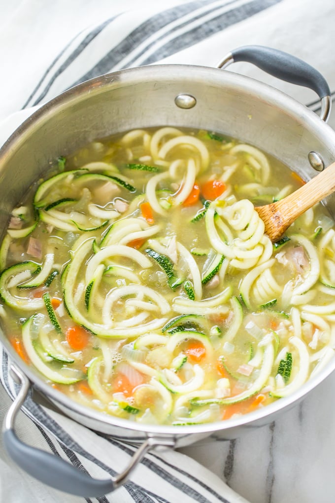 Chicken Zucchini Noodle Soup