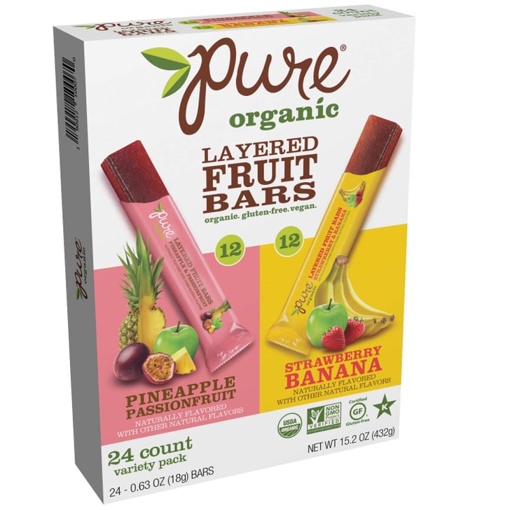 Pure Organic Layered Fruit Bars Healthy FruitSnack Alternatives For