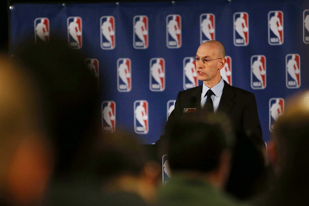 NBA Commissioner Adam Silver spoke about the Donald Sterling investigation, announcing that he was banned for life from any association with the league because of leaked racial remarks.