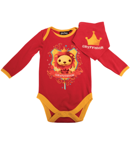 Gryffindor House Baby Grow and Bib