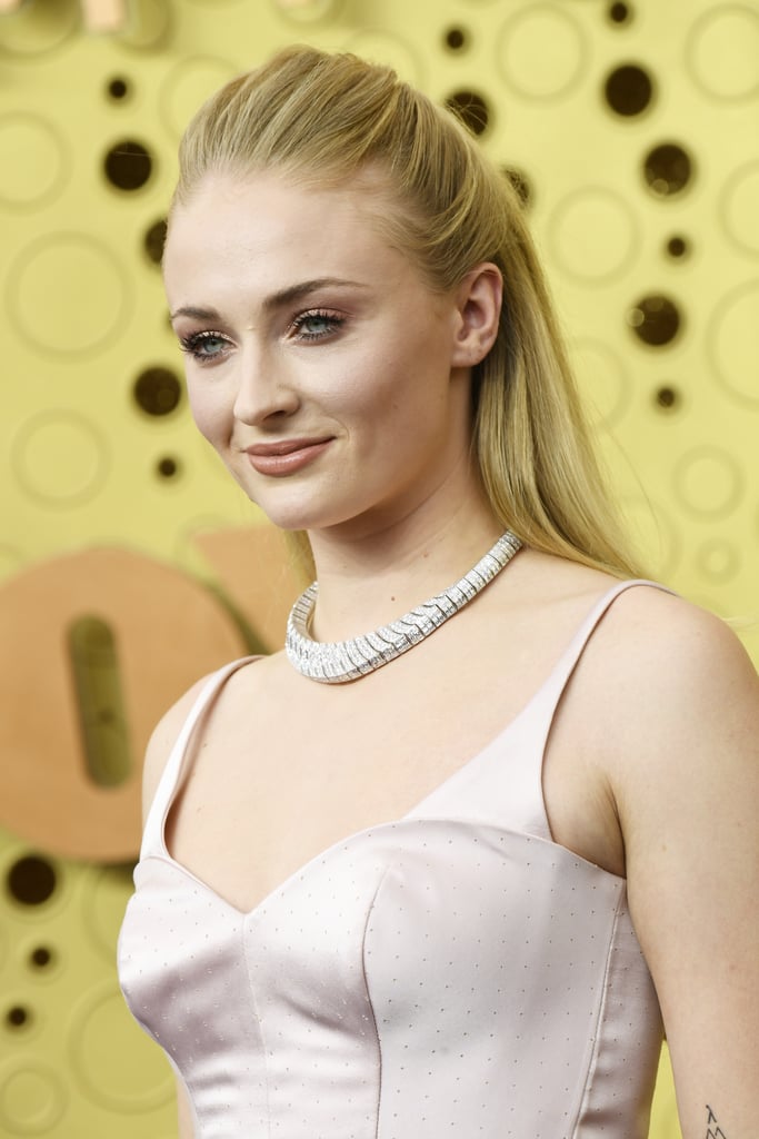 Sophie Turner's Louis Vuitton Emmys Dress Is Pink Satin