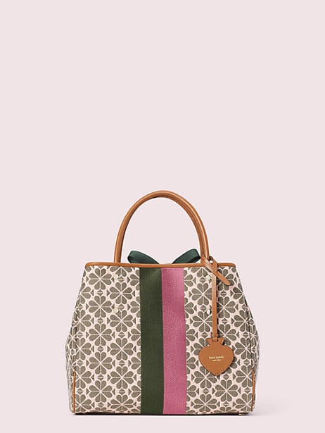 Spade Flower Jacquard Everything Stripe Medium Tote | The Best Kate