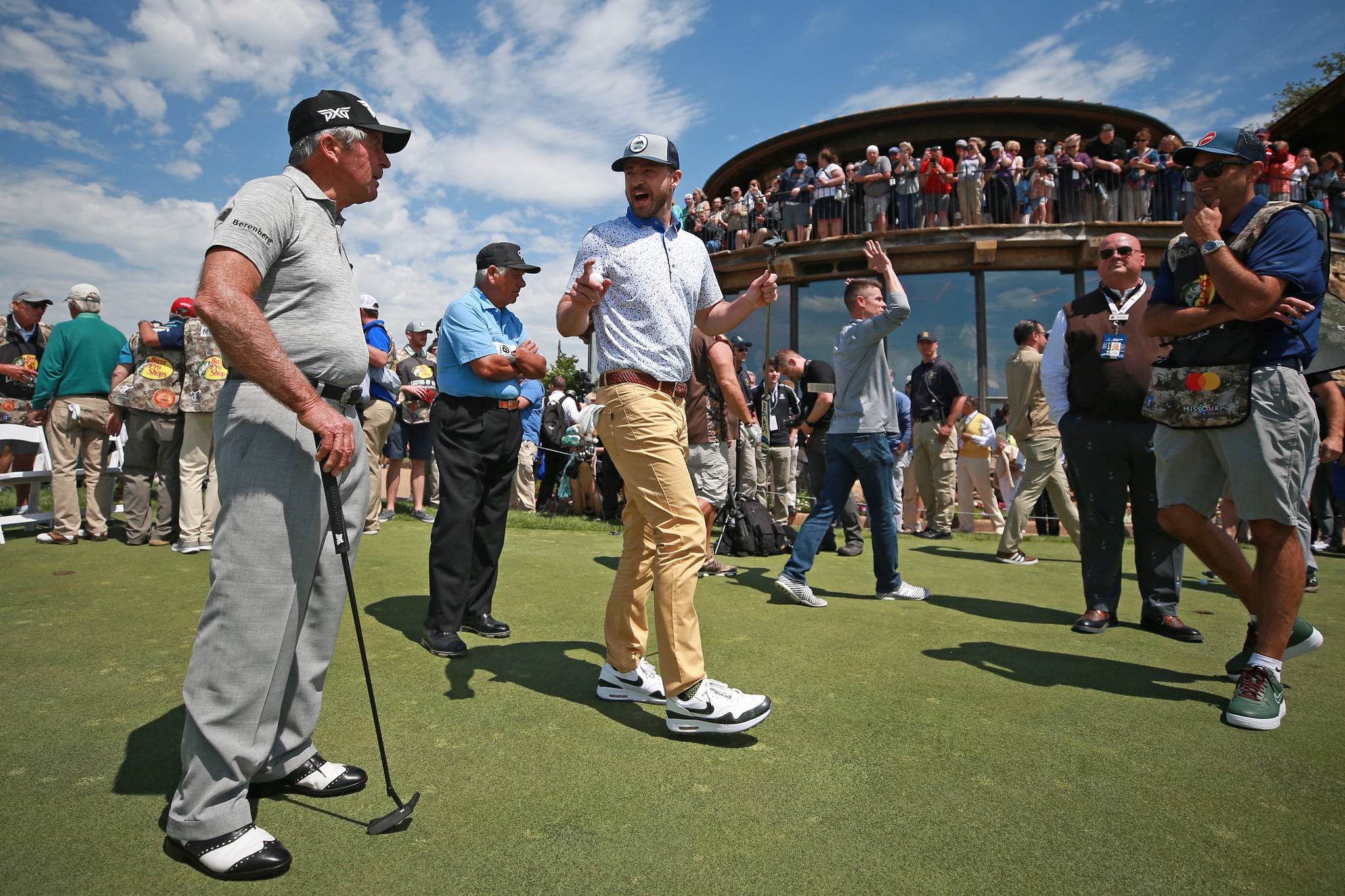 Justin Timberlake's Son Supports Him at Golf Tournament: Video