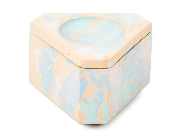 Metra Box in Peach Marble by Concrete Cat