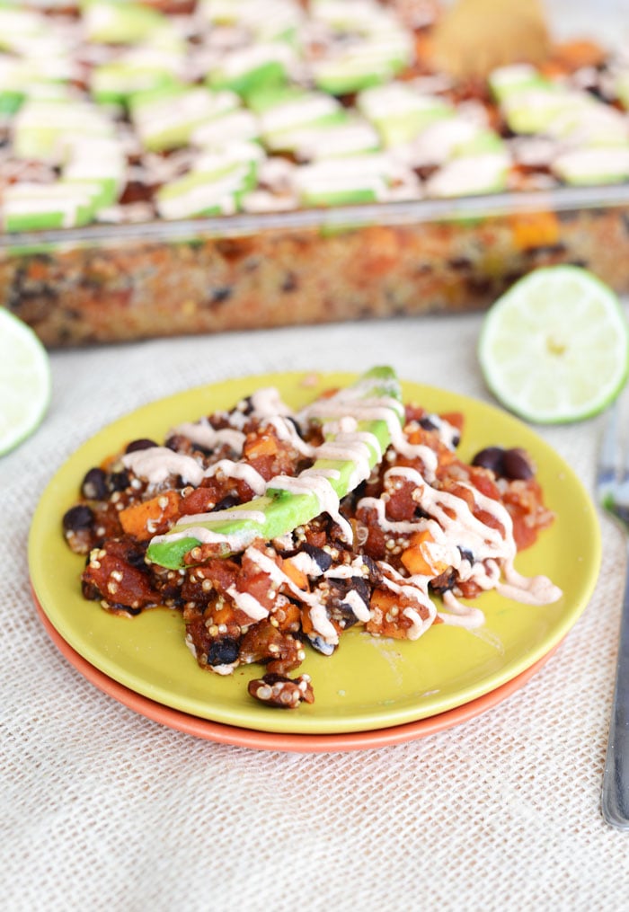 Mexican Quinoa Sweet Potato Casserole