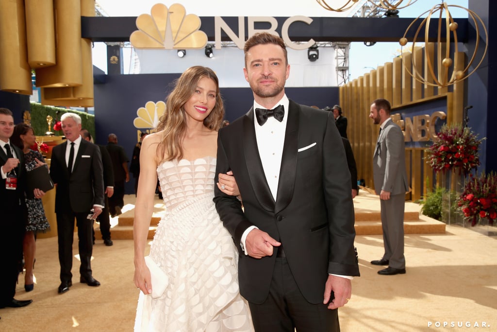 Justin Timberlake and Jessica Biel at the 2018 Emmys