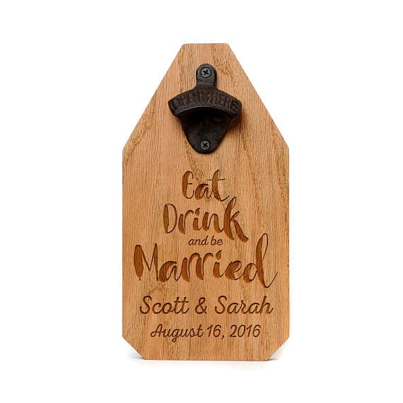 Personalized Sign Wood Bottle Opener