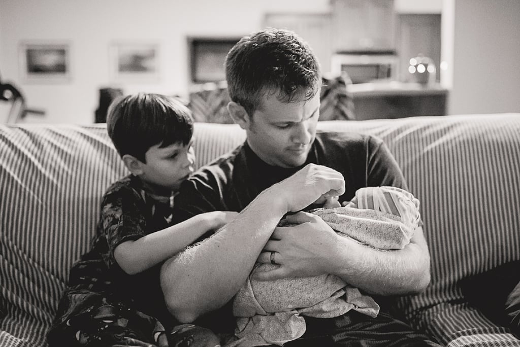 Black and White Photos of a Home Birth