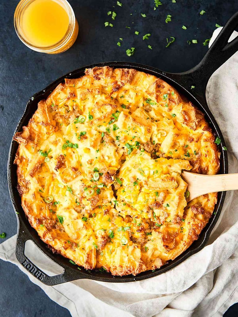 Waffle Sausage Breakfast Casserole