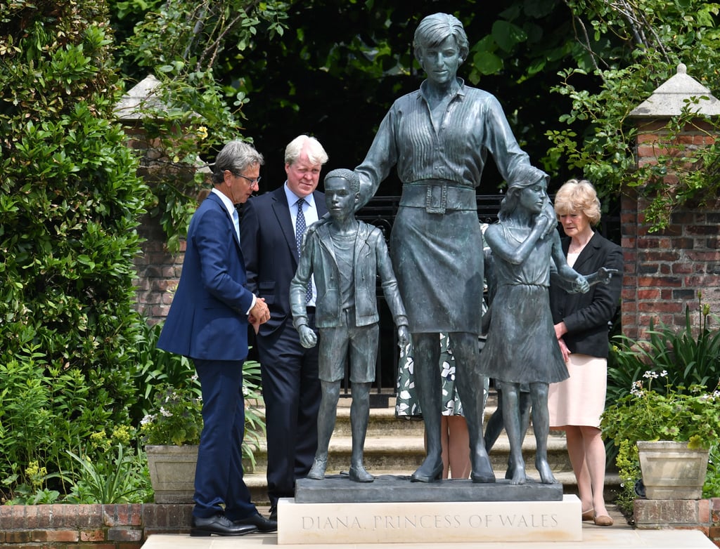 Sculptor Ian Rank-Broadley, Earl Spencer, and Lady Sarah McCorquodale