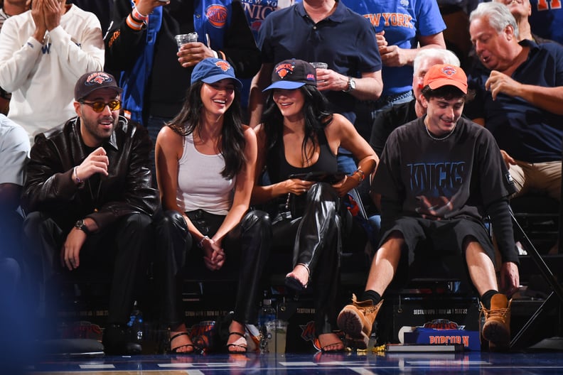 Kendall Jenner and Kylie Jenner at the NBA Playoffs, May 2025