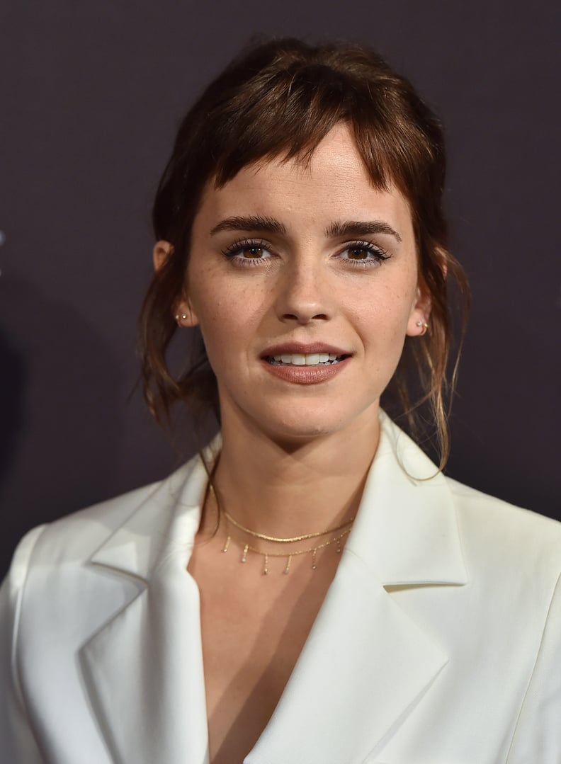 Celebrities With Bangs: Emma Watson With Micro Bangs