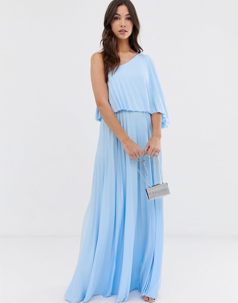 ASOS Design One Shoulder Pleated Crop Top Maxi Dress | The Best ASOS ...